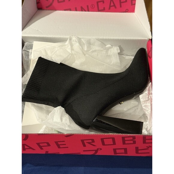 NEW Cape Robbin Faina Black Sock Bootie Women’s Size 9 Heels Pointy Toe Boots - Picture 9 of 16